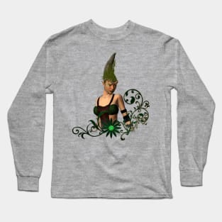 Wonderful fairy with floral elements Long Sleeve T-Shirt